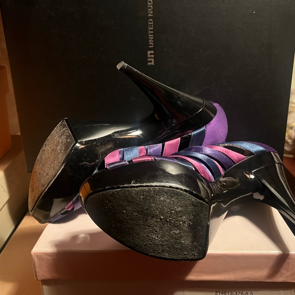 J Lo Elegant Purple and Blue Women's Heels Orignal Box Size 7 - Picture 4 of 5